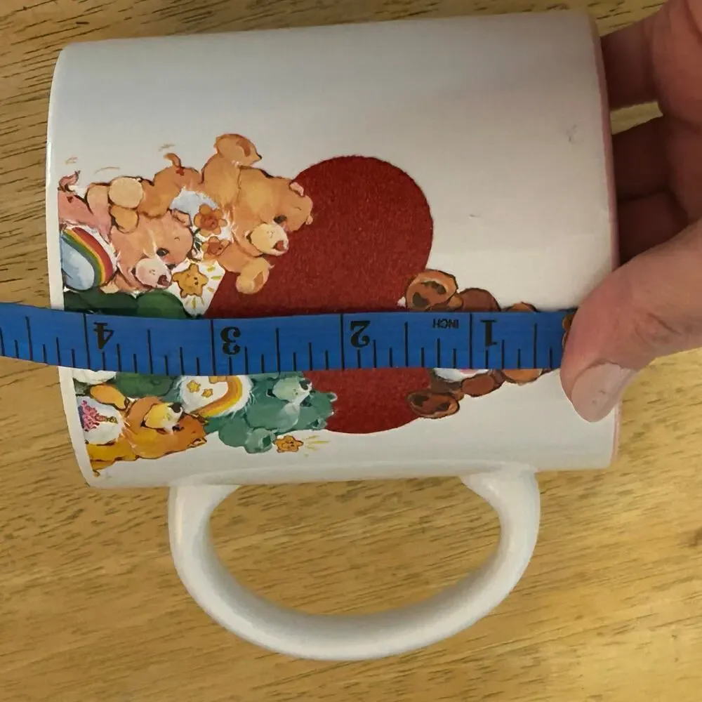 Care Bears coffee tea mug cup glitter heart